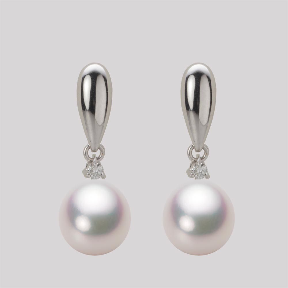 8.5mm アコヤ真珠ピアス