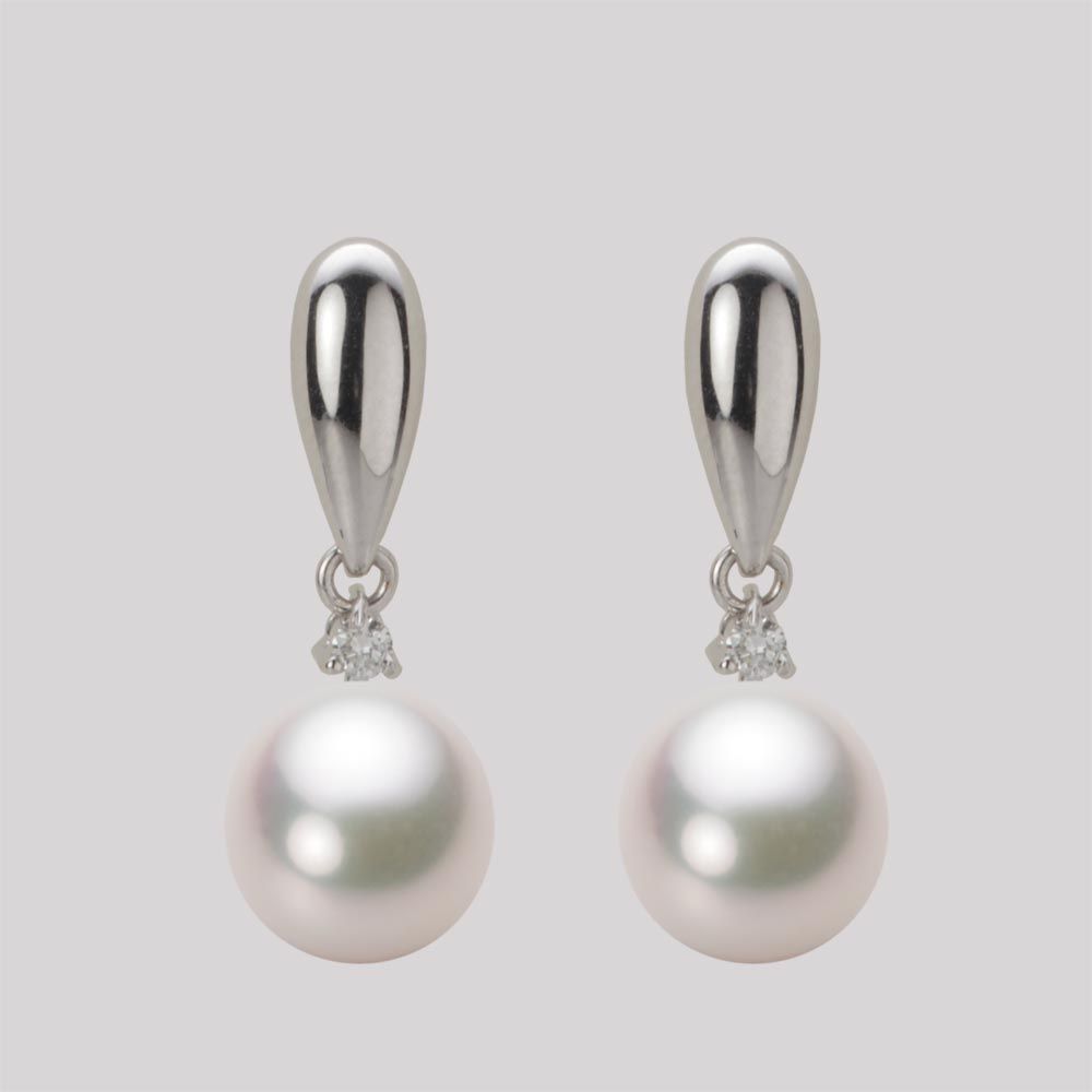 8.5mm アコヤ真珠ピアス