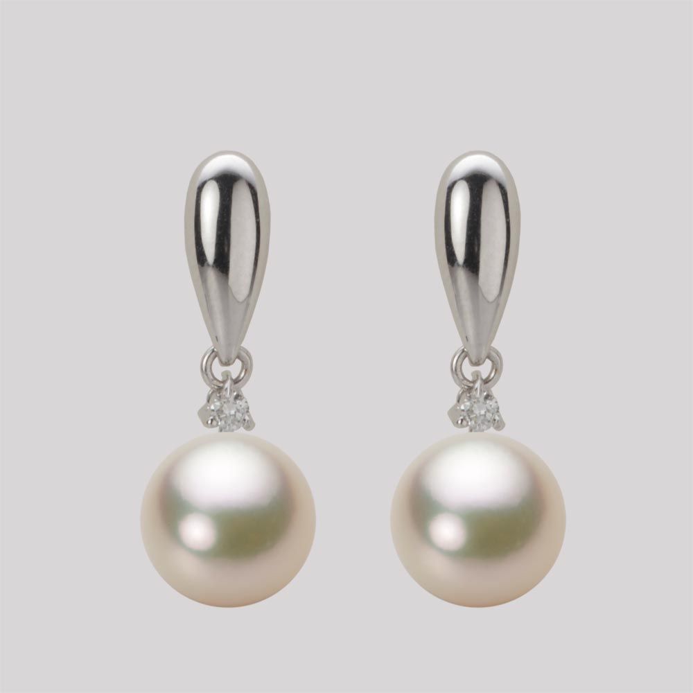 8.5mm アコヤ真珠ピアス