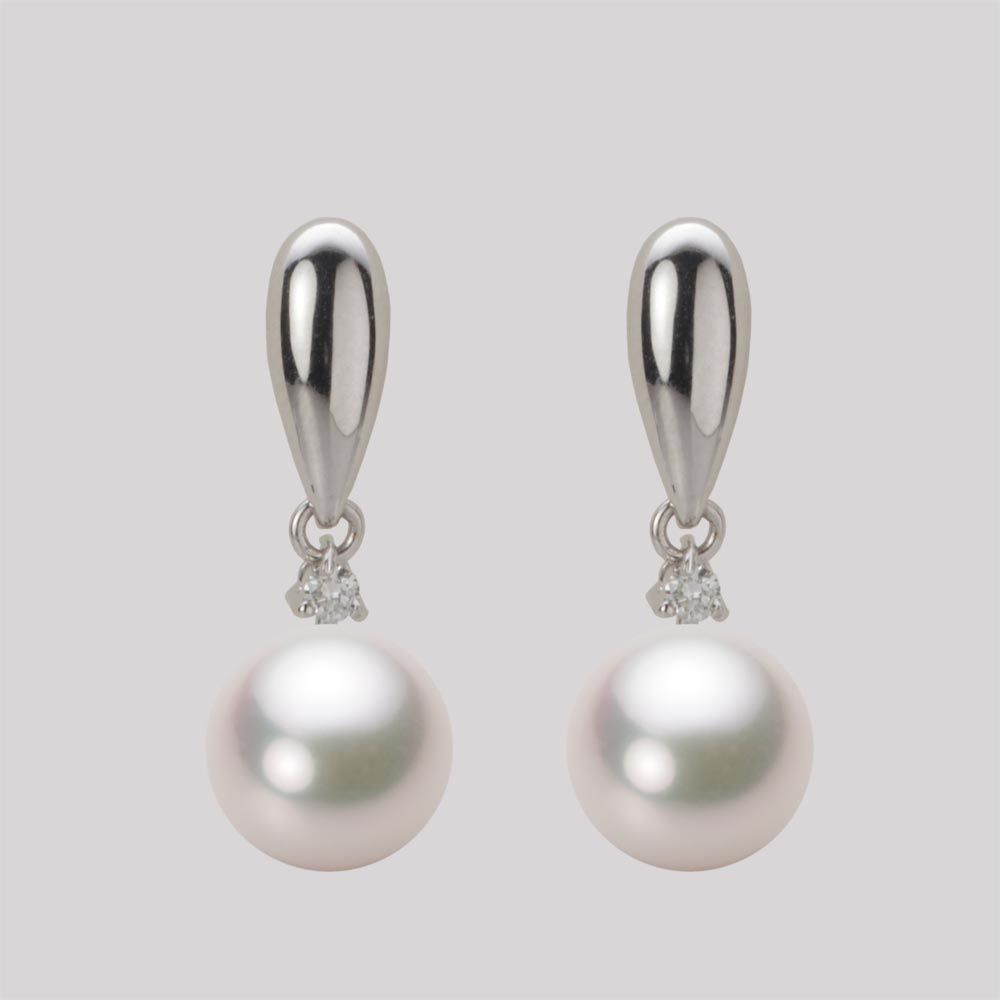 8.5mm アコヤ真珠ピアス