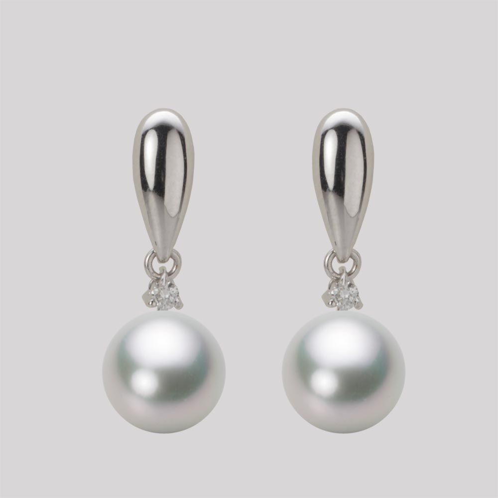8.5mm アコヤ真珠ピアス