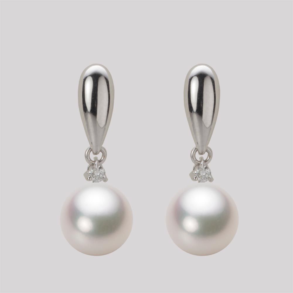 8.5mm アコヤ真珠ピアス