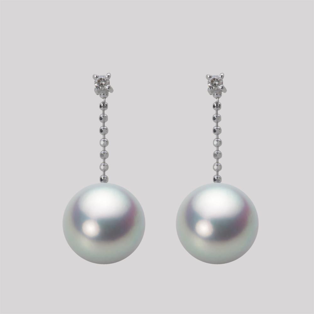 9.0mm アコヤ真珠ピアス