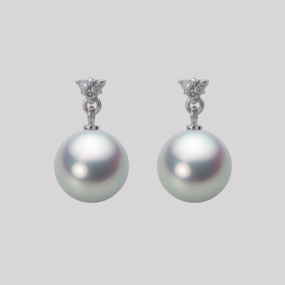 9.0mm アコヤ真珠ピアス
