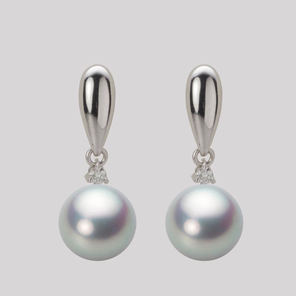 9.0mm アコヤ真珠ピアス