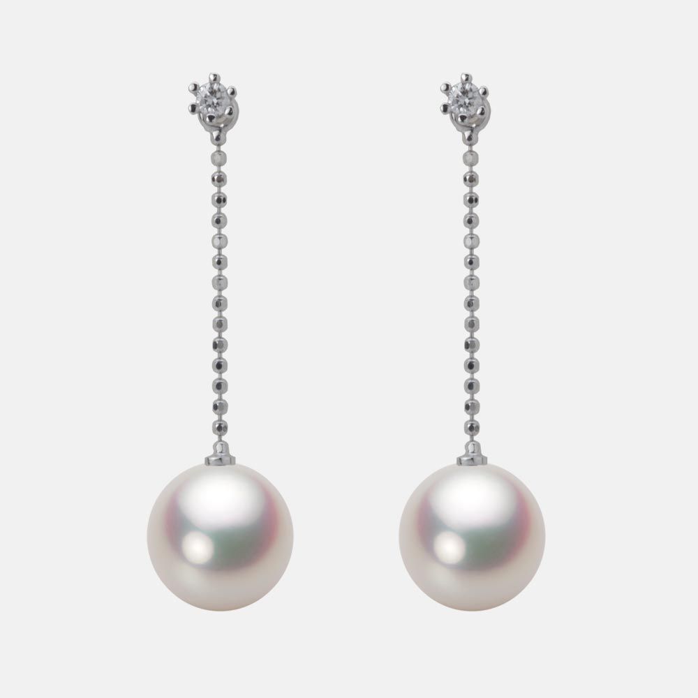 9.0mm アコヤ真珠ピアス