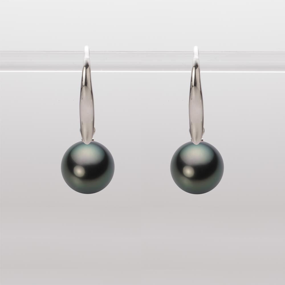 8.0mm 黒蝶真珠ピアス