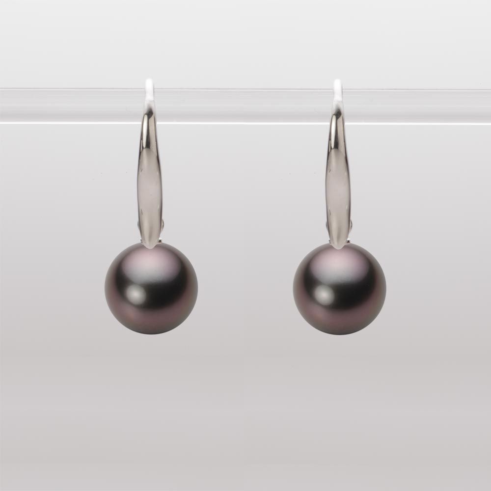 8.0mm 黒蝶真珠ピアス