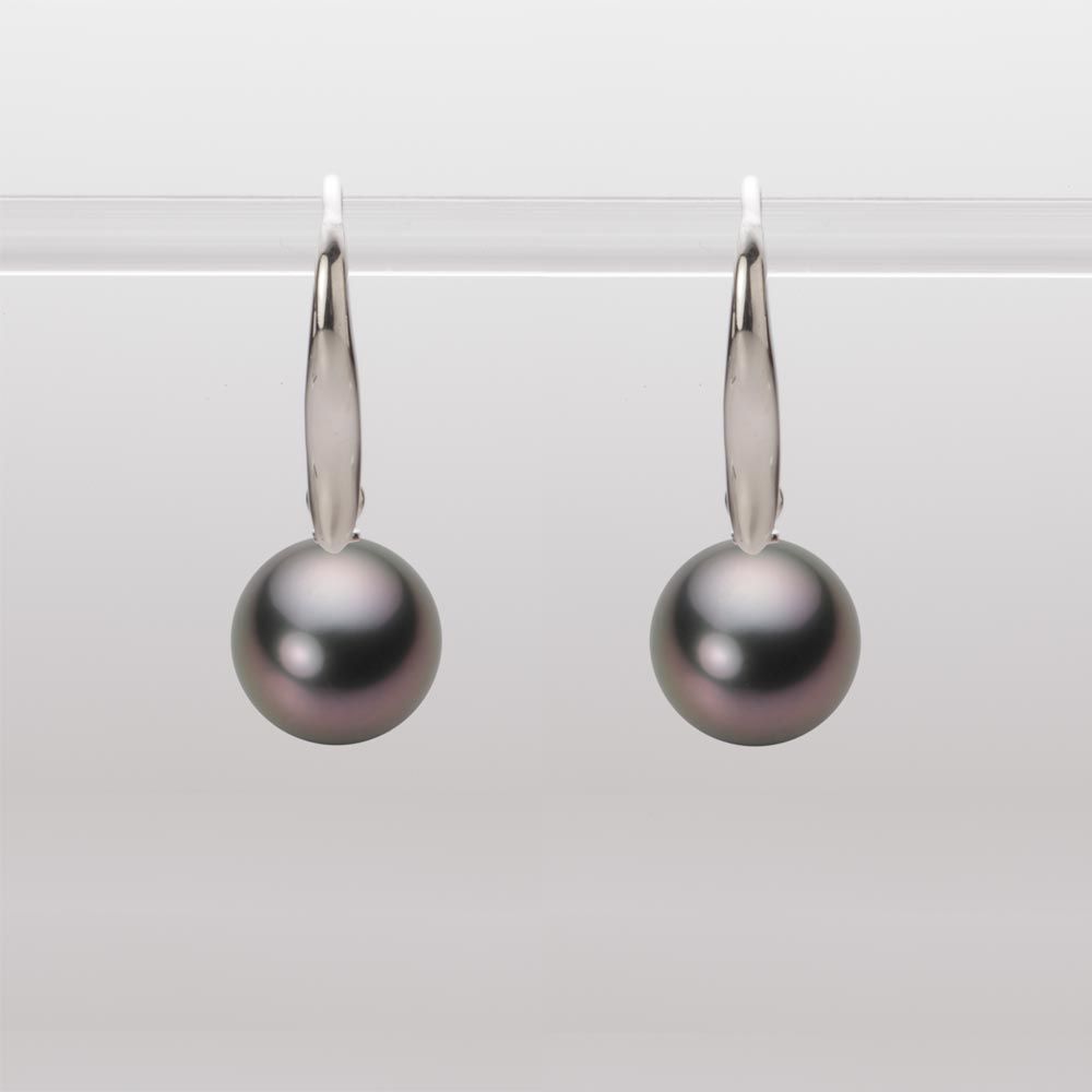 8.0mm 黒蝶真珠ピアス