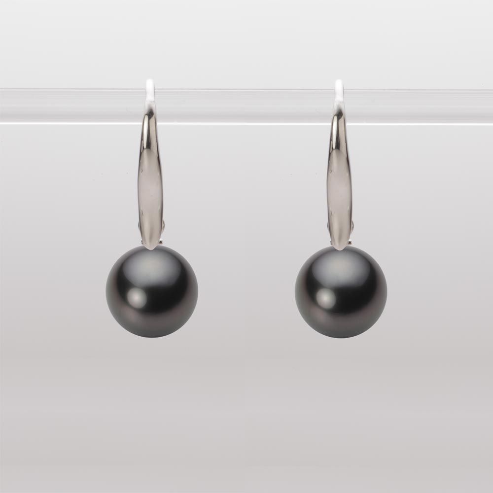 8.0mm 黒蝶真珠ピアス