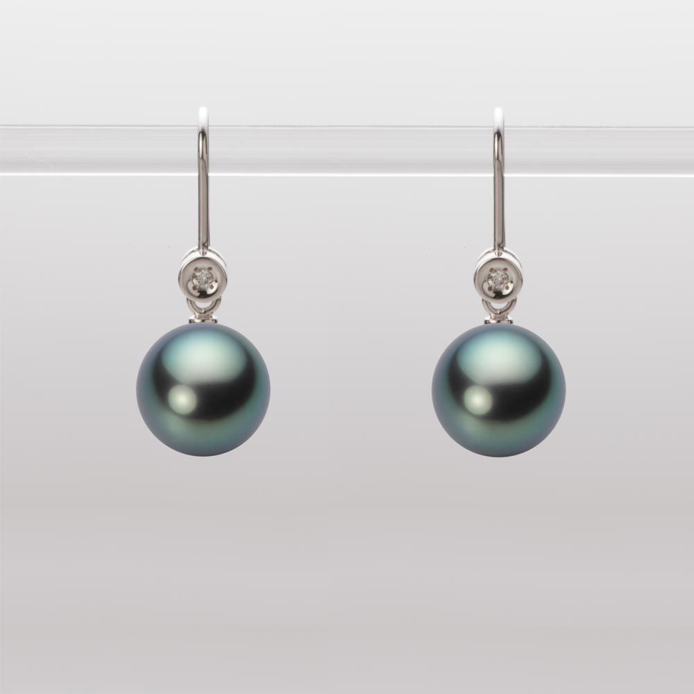 8.0mm 黒蝶真珠ピアス