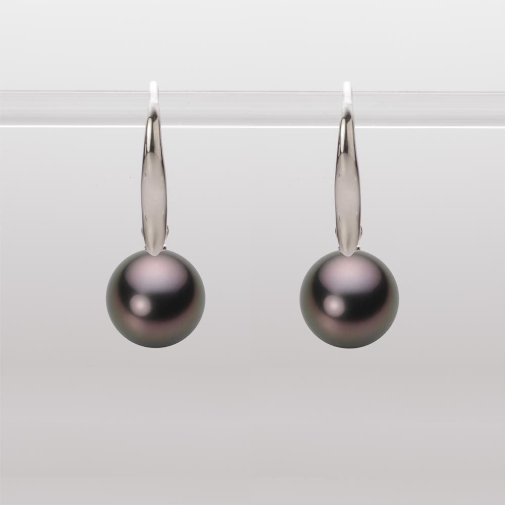 8.0mm 黒蝶真珠ピアス