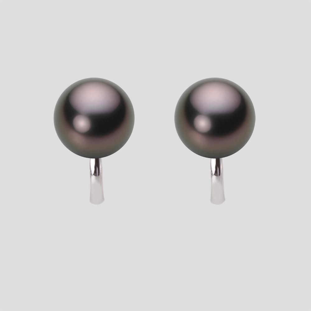 8.0mm 黒蝶真珠イヤリング