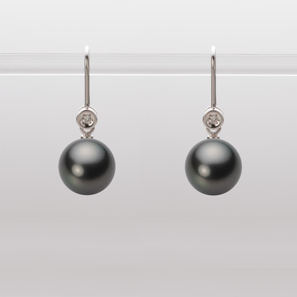 8.0mm 黒蝶真珠ピアス