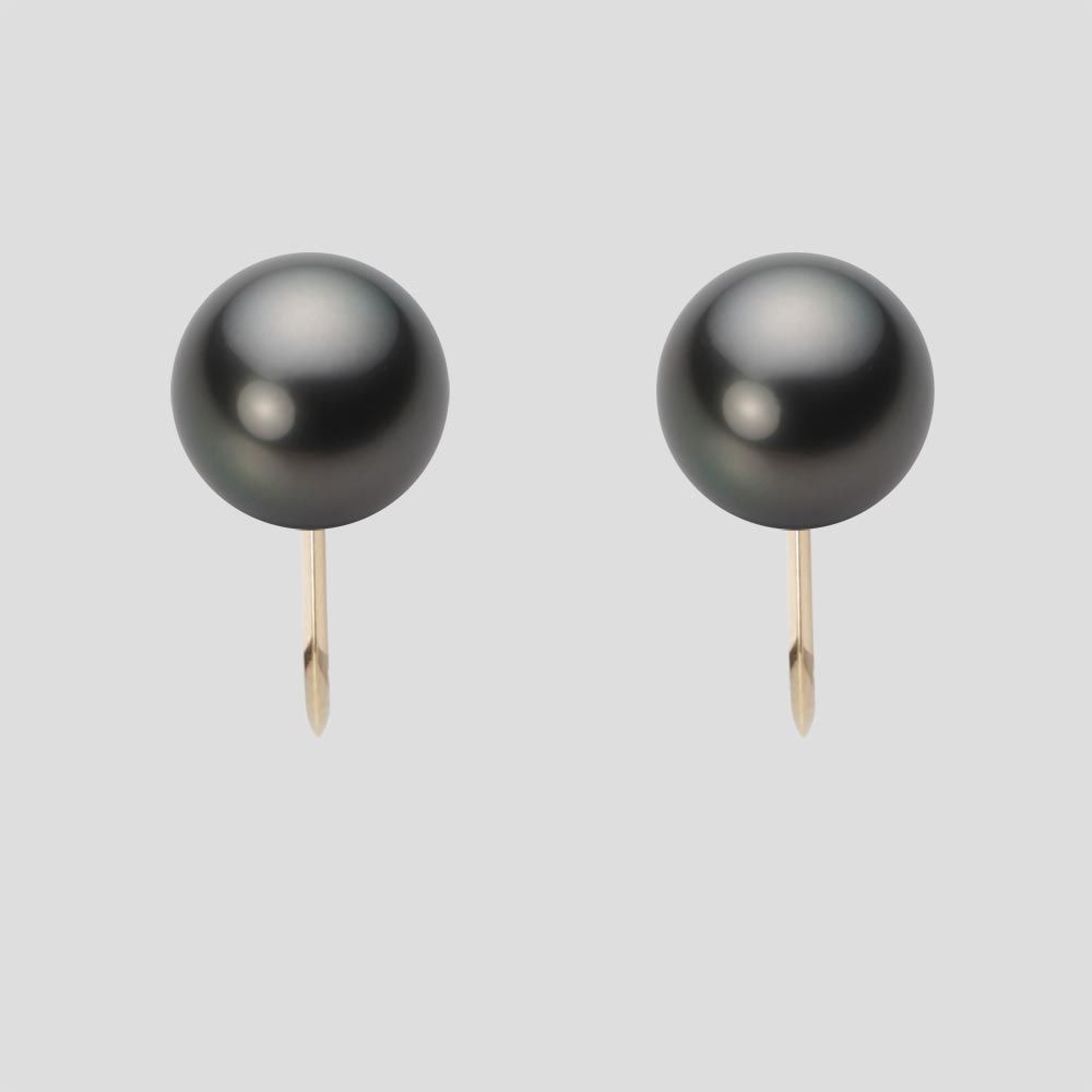 8.0mm 黒蝶真珠イヤリング