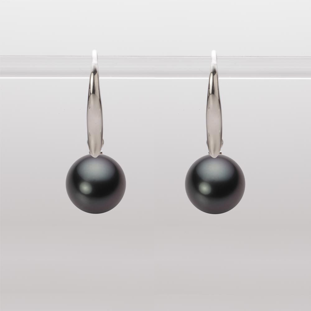 8.0mm 黒蝶真珠ピアス