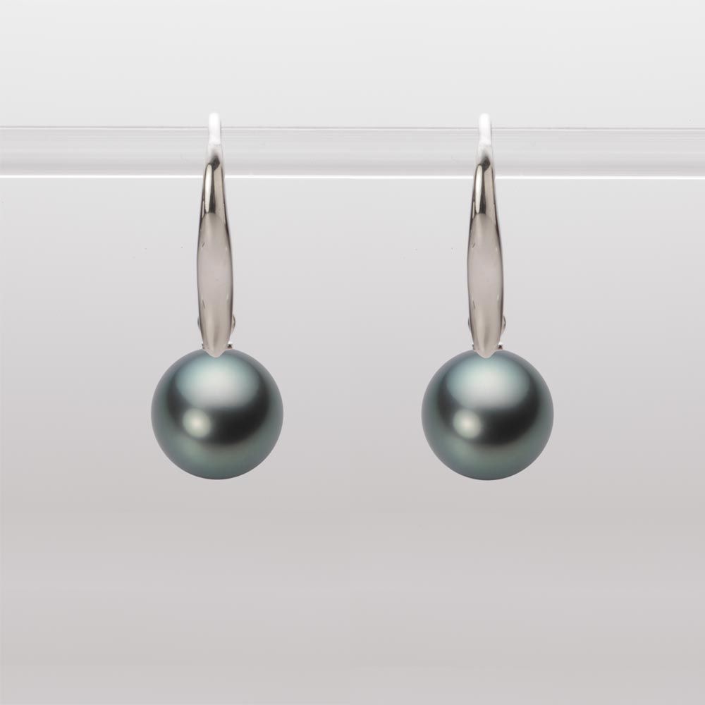 8.0mm 黒蝶真珠ピアス