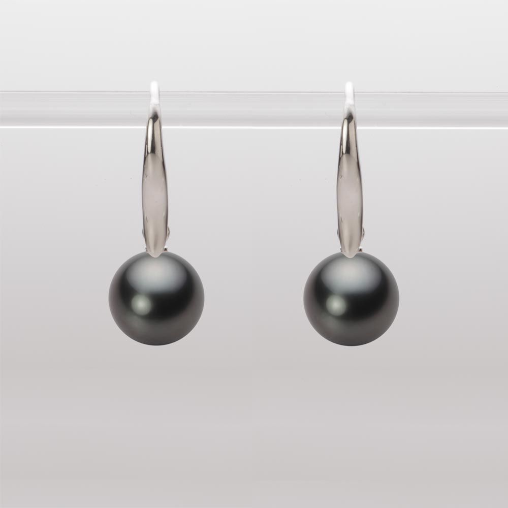 8.0mm 黒蝶真珠ピアス