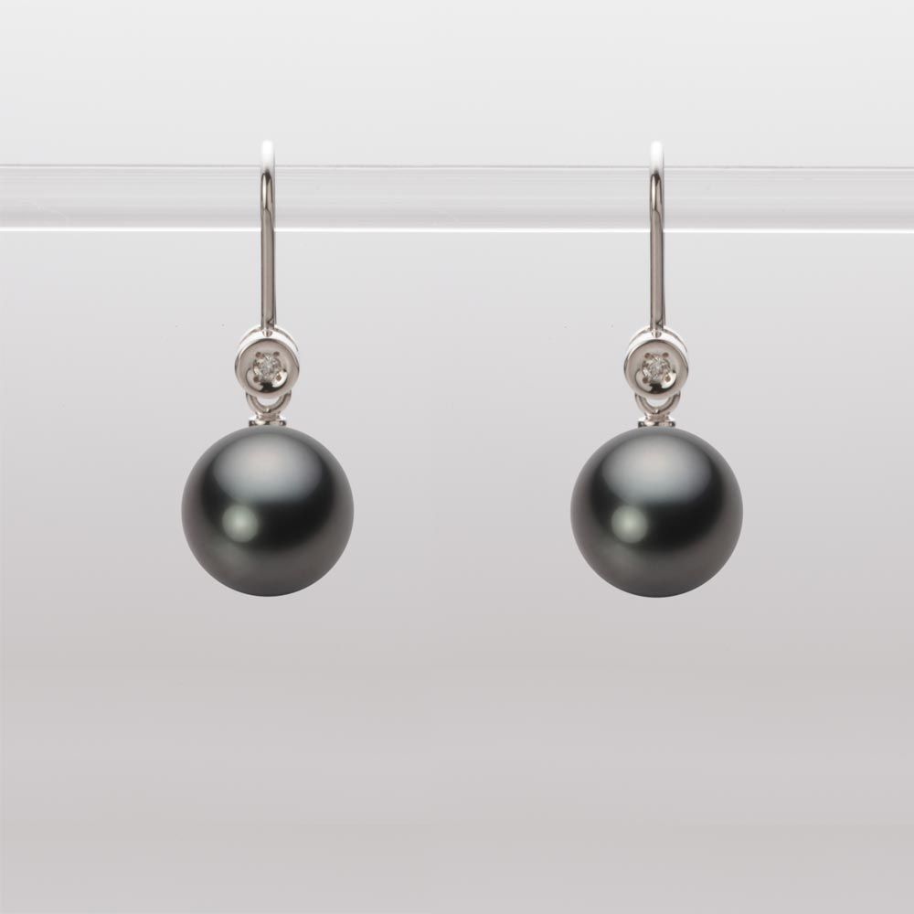 8.0mm 黒蝶真珠ピアス