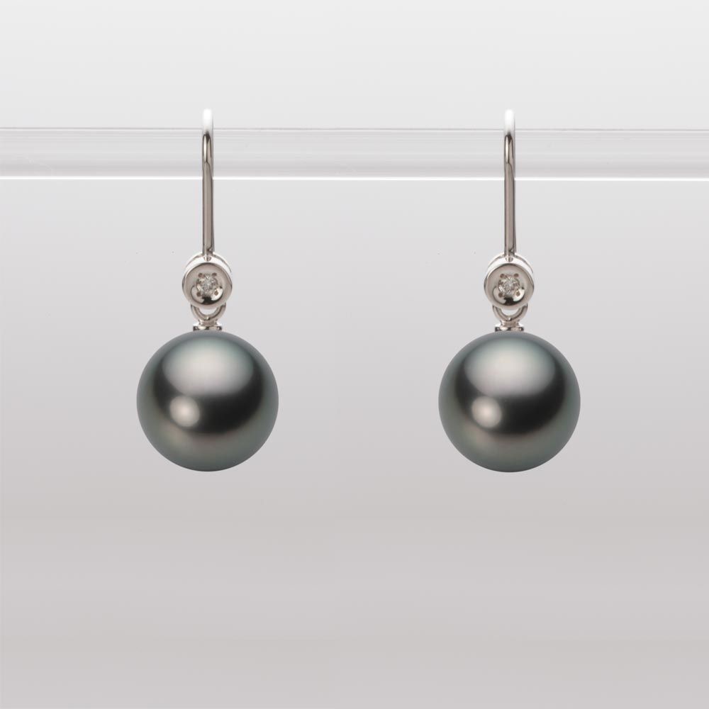 9.0mm 黒蝶真珠ピアス