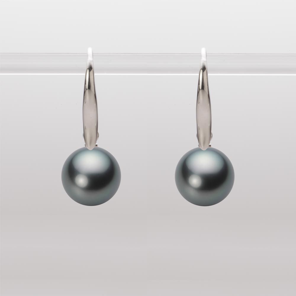 9.0mm 黒蝶真珠ピアス
