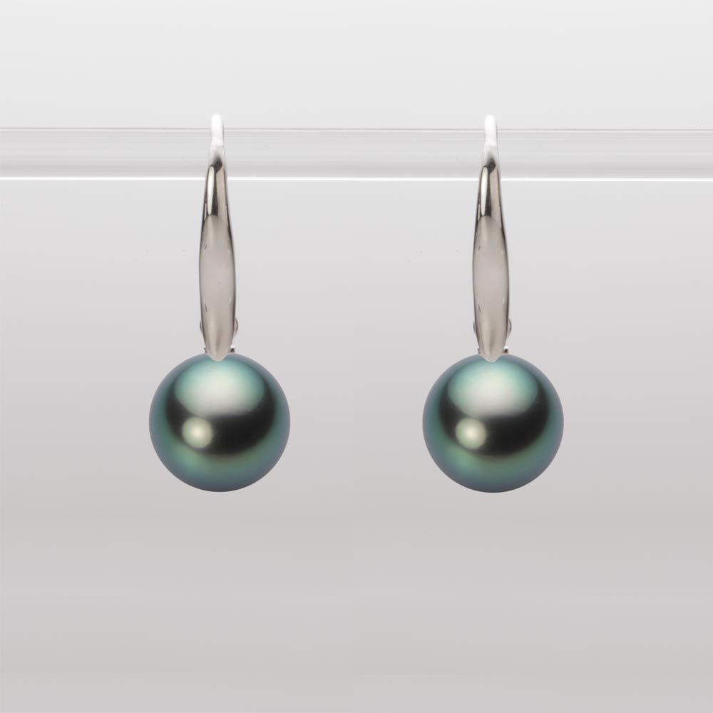 9.0mm 黒蝶真珠ピアス