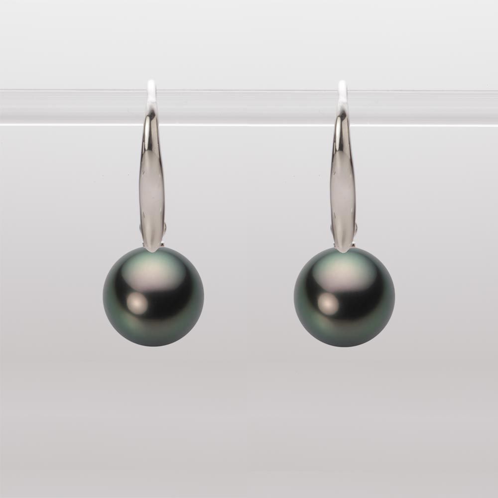 9.0mm 黒蝶真珠ピアス