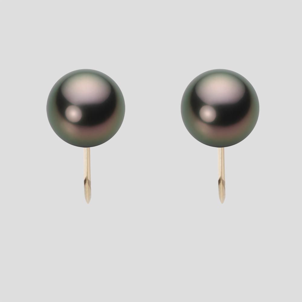 9.0mm 黒蝶真珠イヤリング