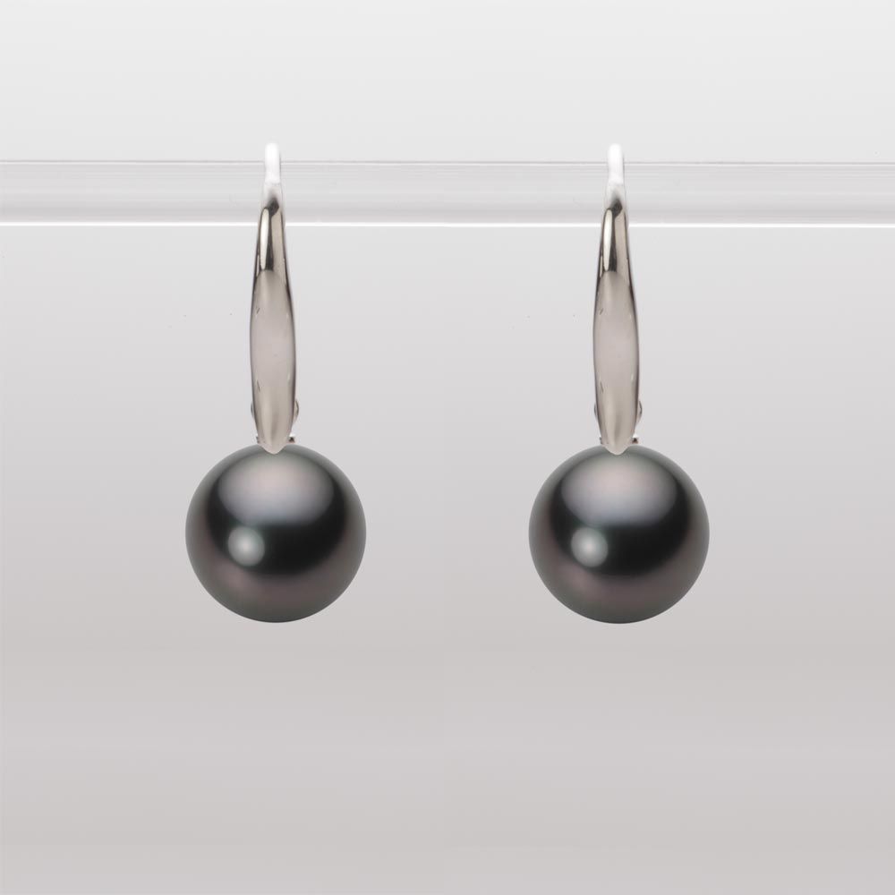 9.0mm 黒蝶真珠ピアス
