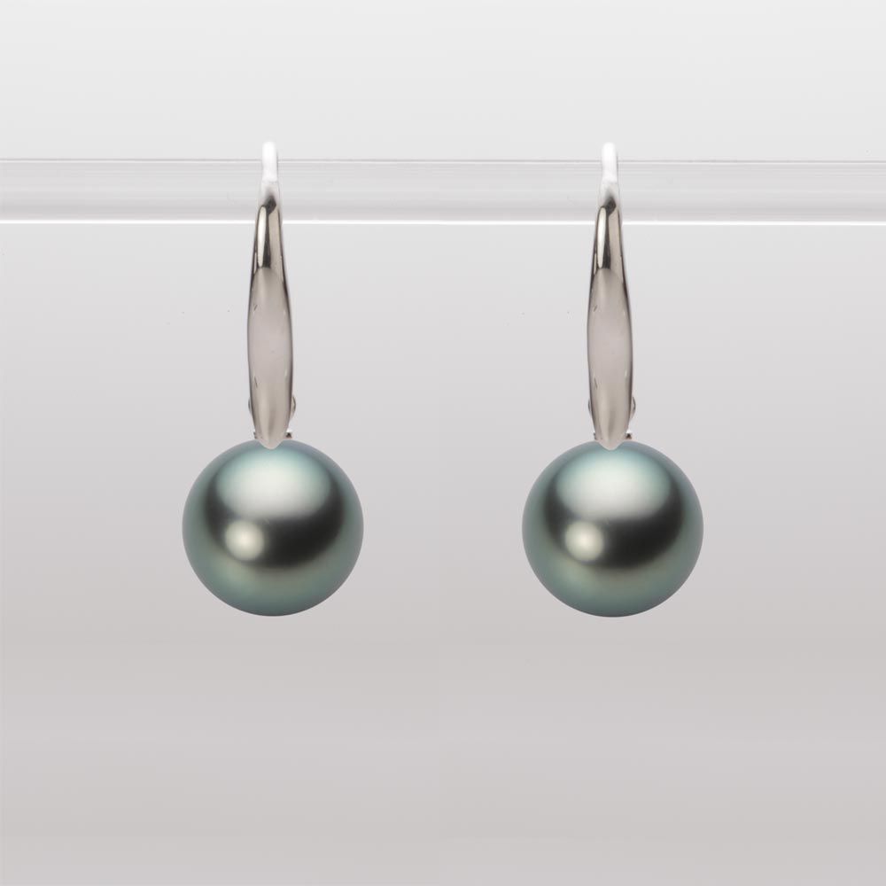 9.0mm 黒蝶真珠ピアス