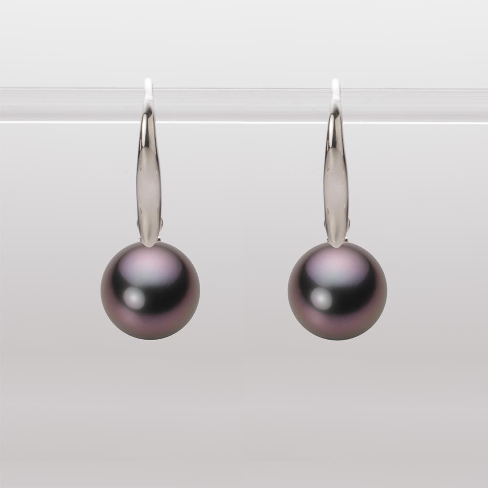9.0mm 黒蝶真珠ピアス