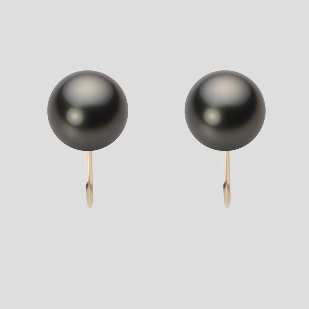 9.0mm 黒蝶真珠イヤリング