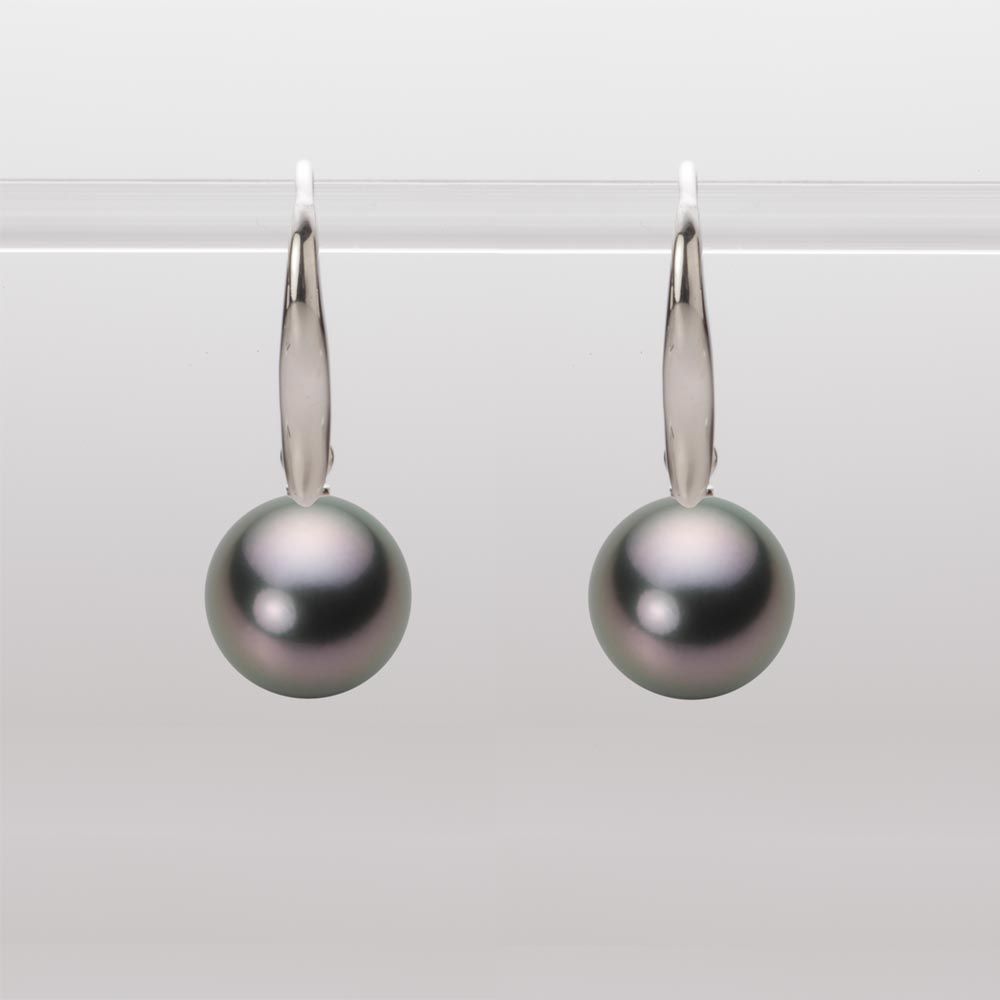 9.0mm 黒蝶真珠ピアス