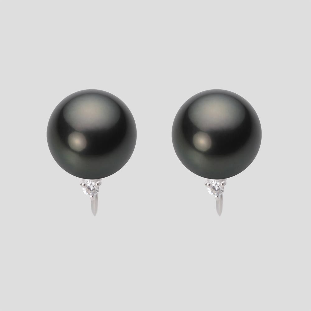 10.0mm 黒蝶真珠イヤリング