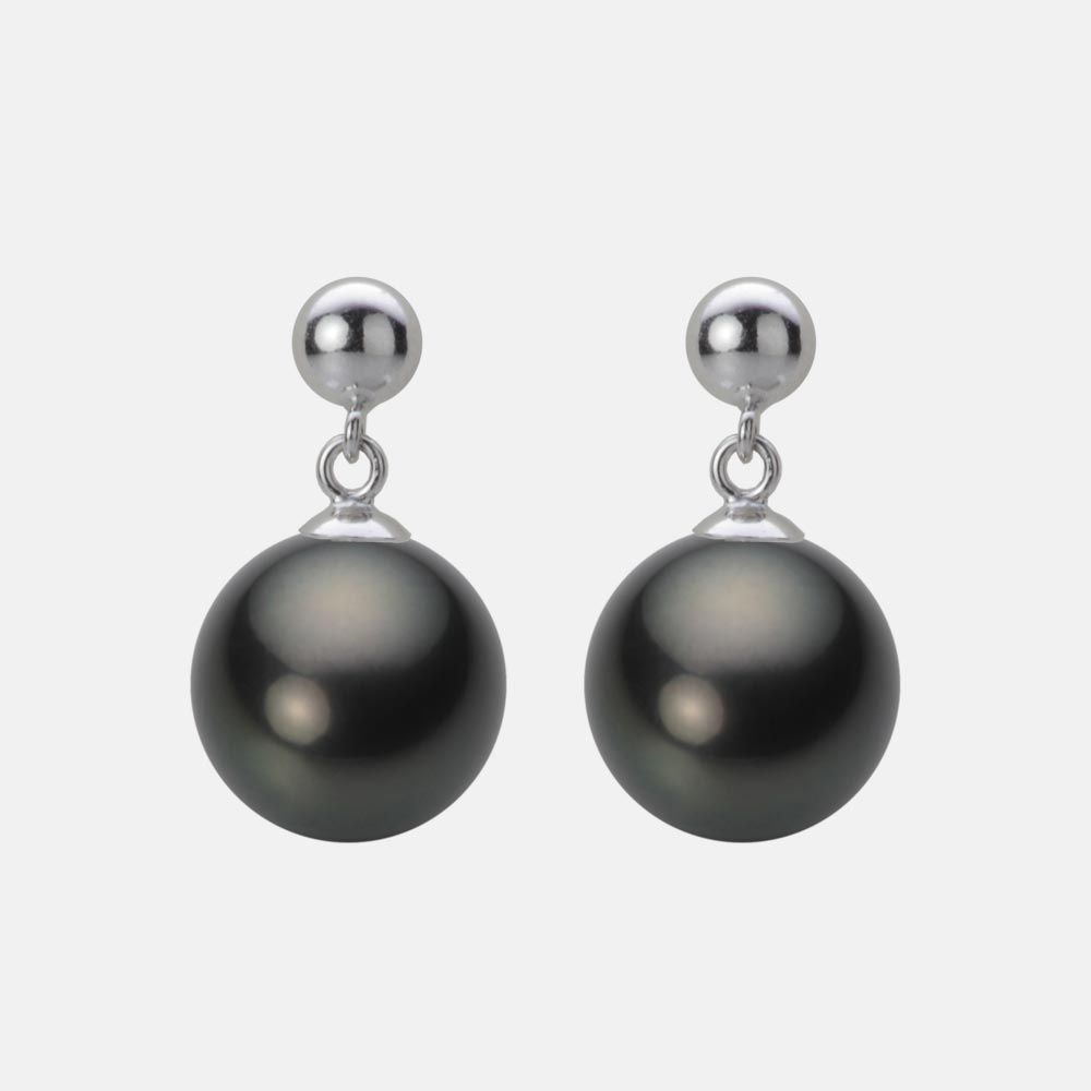 10.0mm 黒蝶真珠ピアス