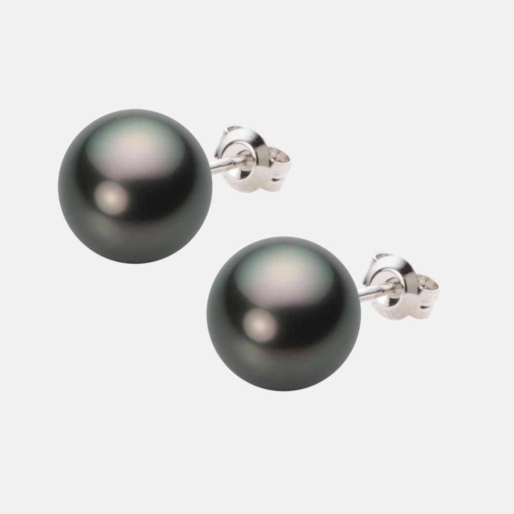 10.0mm 黒蝶真珠ピアス