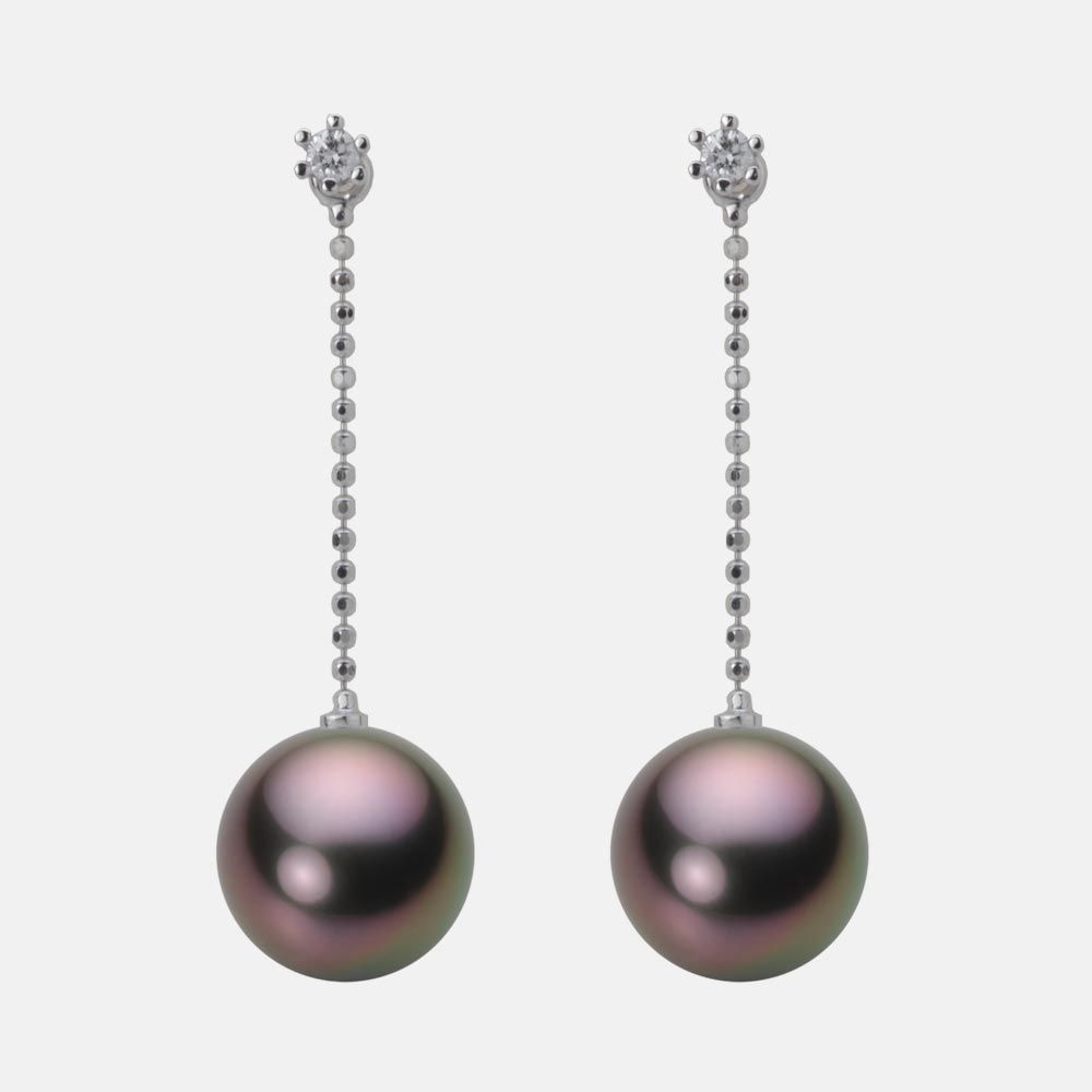 10.0mm 黒蝶真珠ピアス