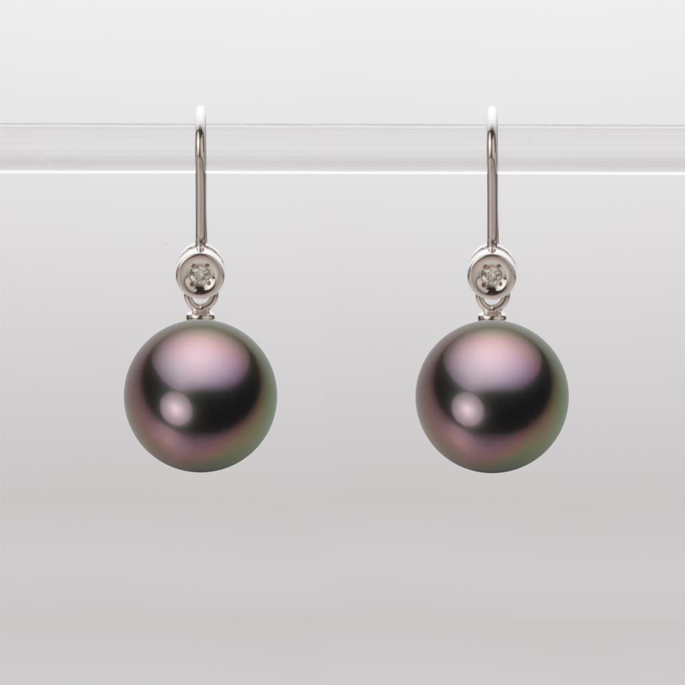 10.0mm 黒蝶真珠ピアス