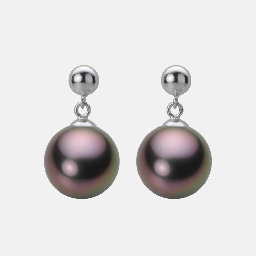 10.0mm 黒蝶真珠ピアス