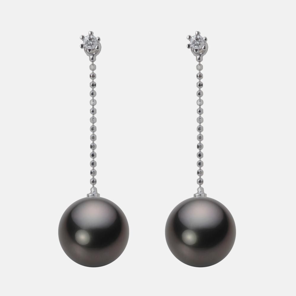 10.0mm 黒蝶真珠ピアス