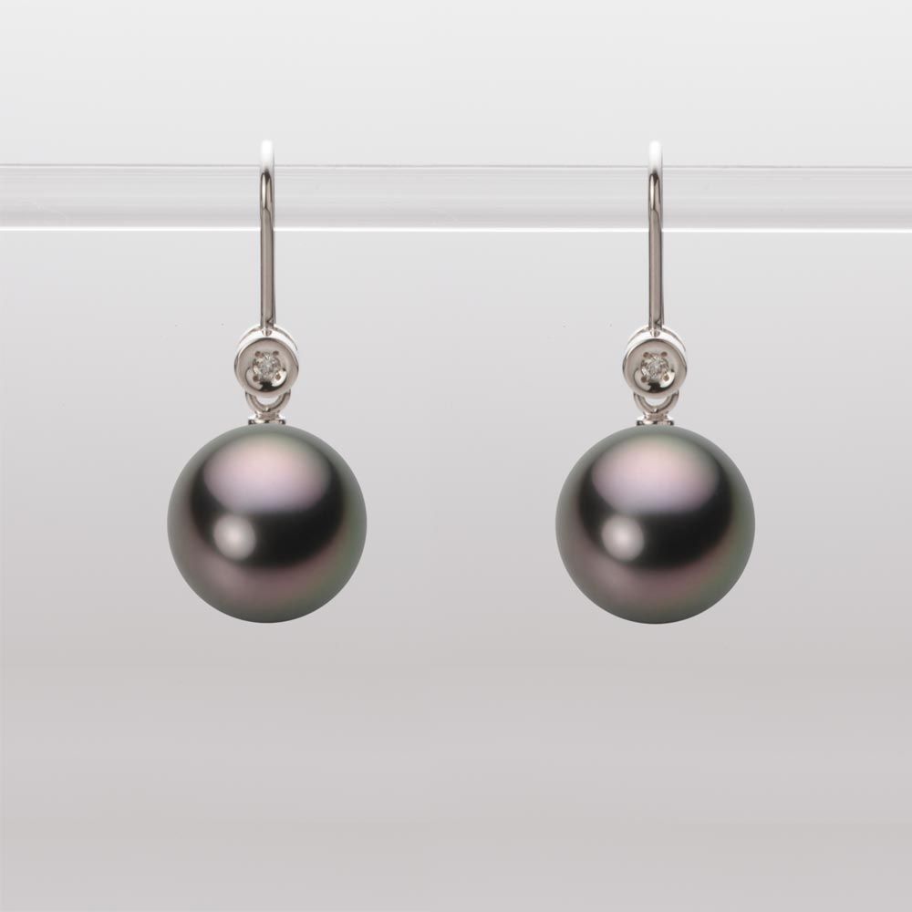 10.0mm 黒蝶真珠ピアス