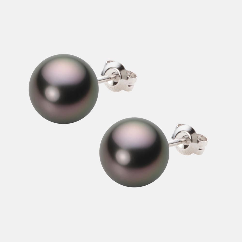 10.0mm 黒蝶真珠ピアス