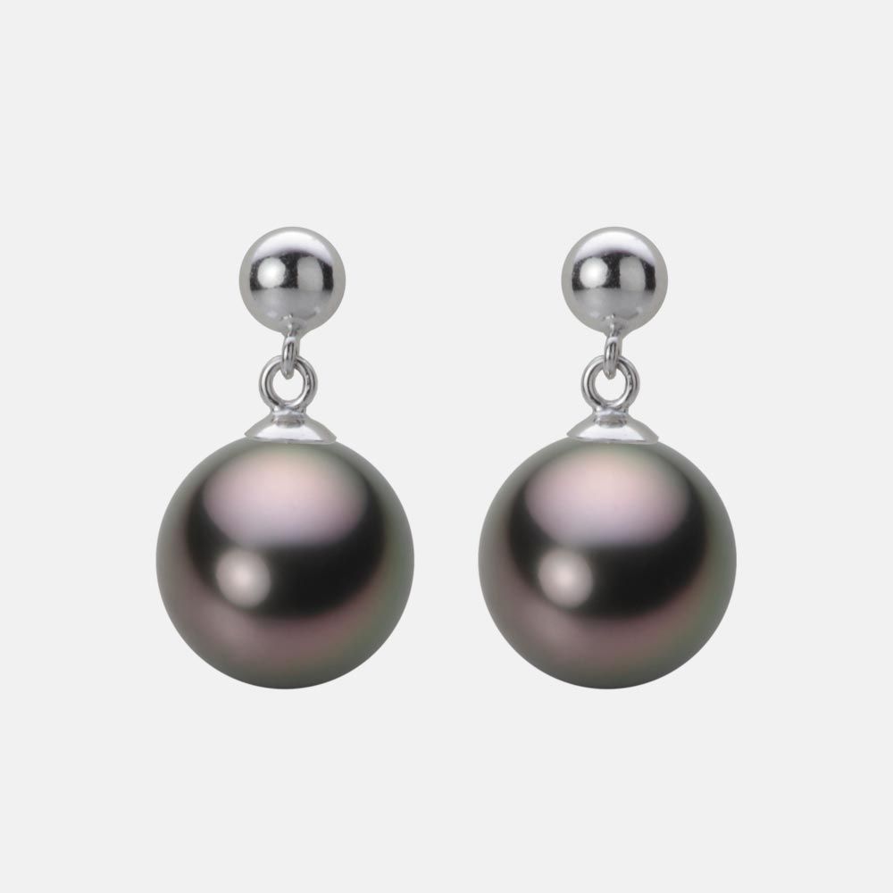 10.0mm 黒蝶真珠ピアス