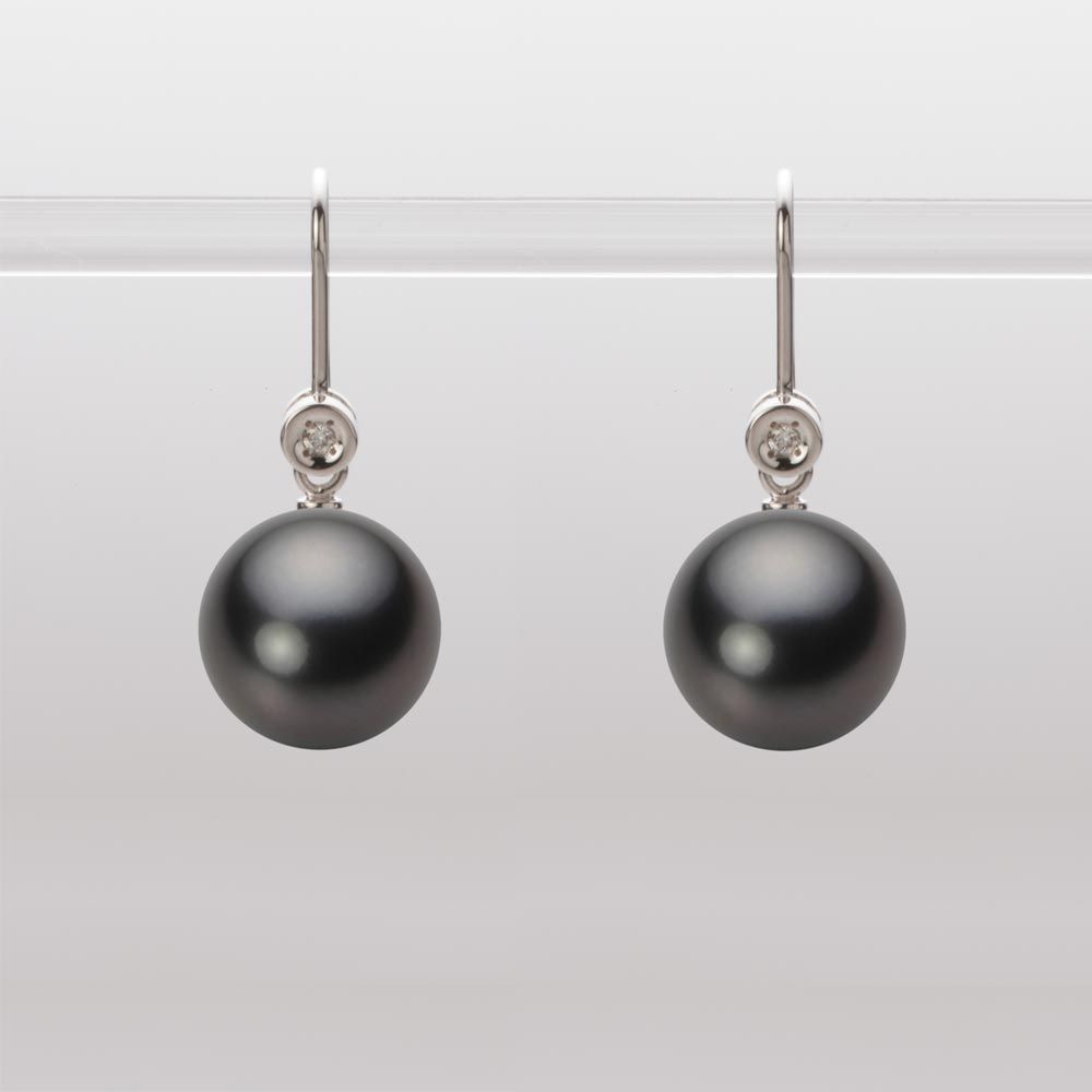 10.0mm 黒蝶真珠ピアス