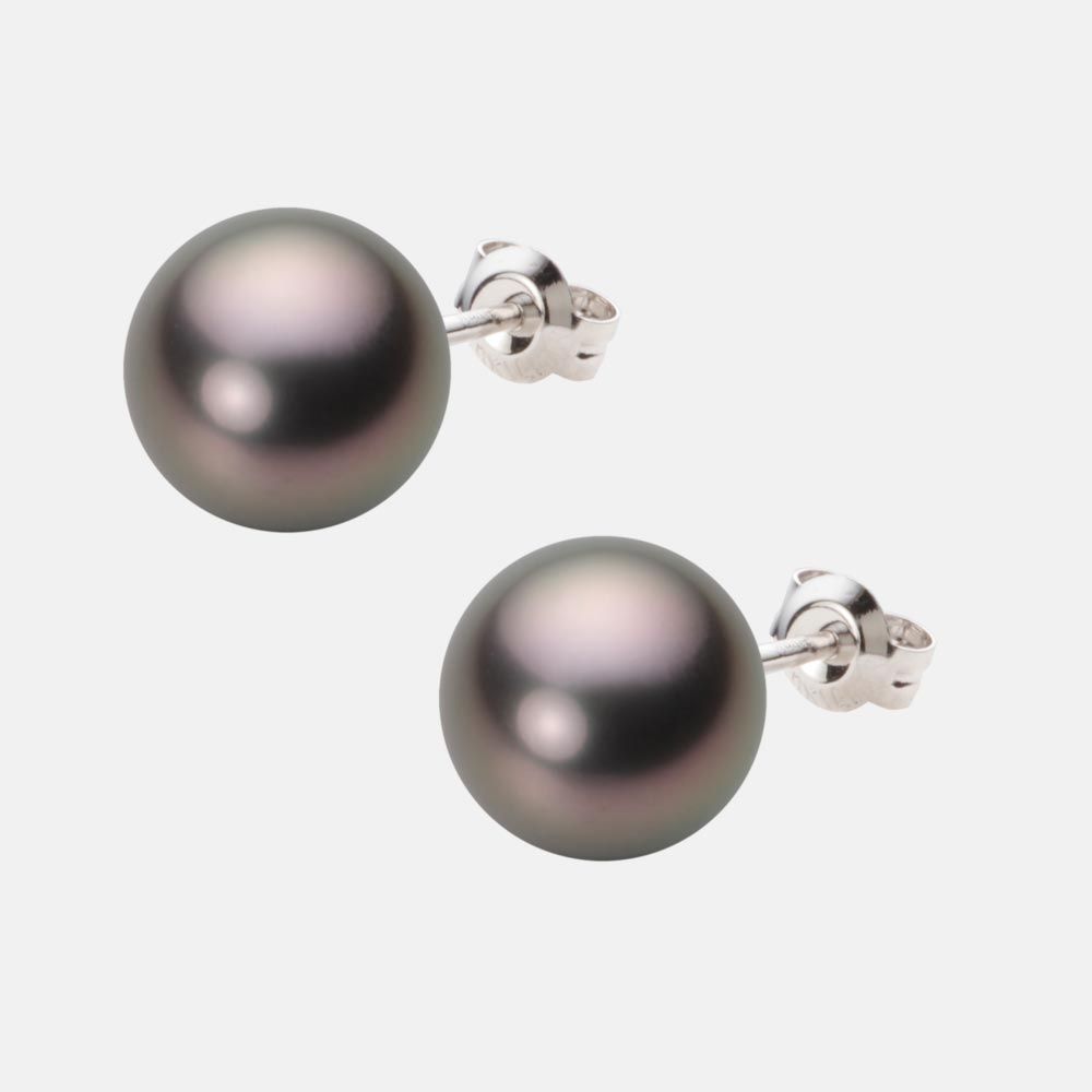 10.0mm 黒蝶真珠ピアス