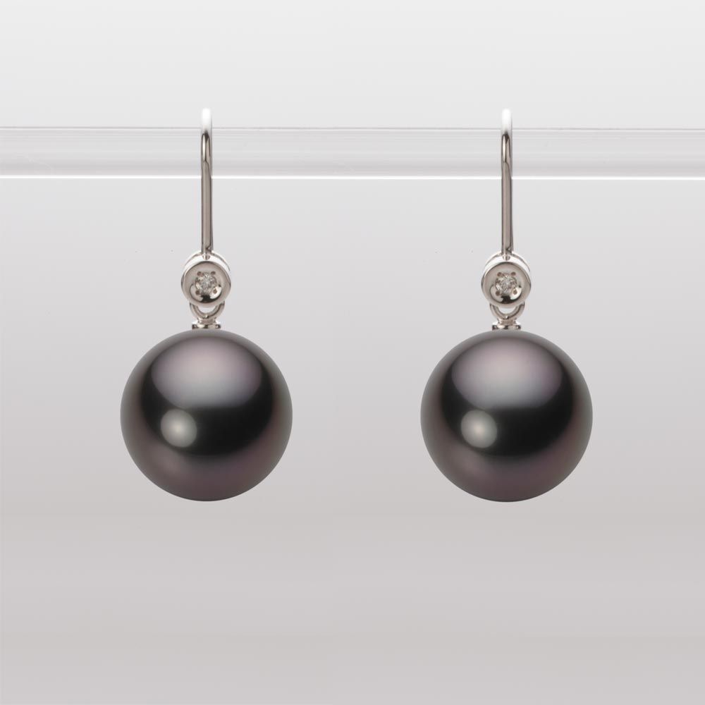 11.0mm 黒蝶真珠ピアス