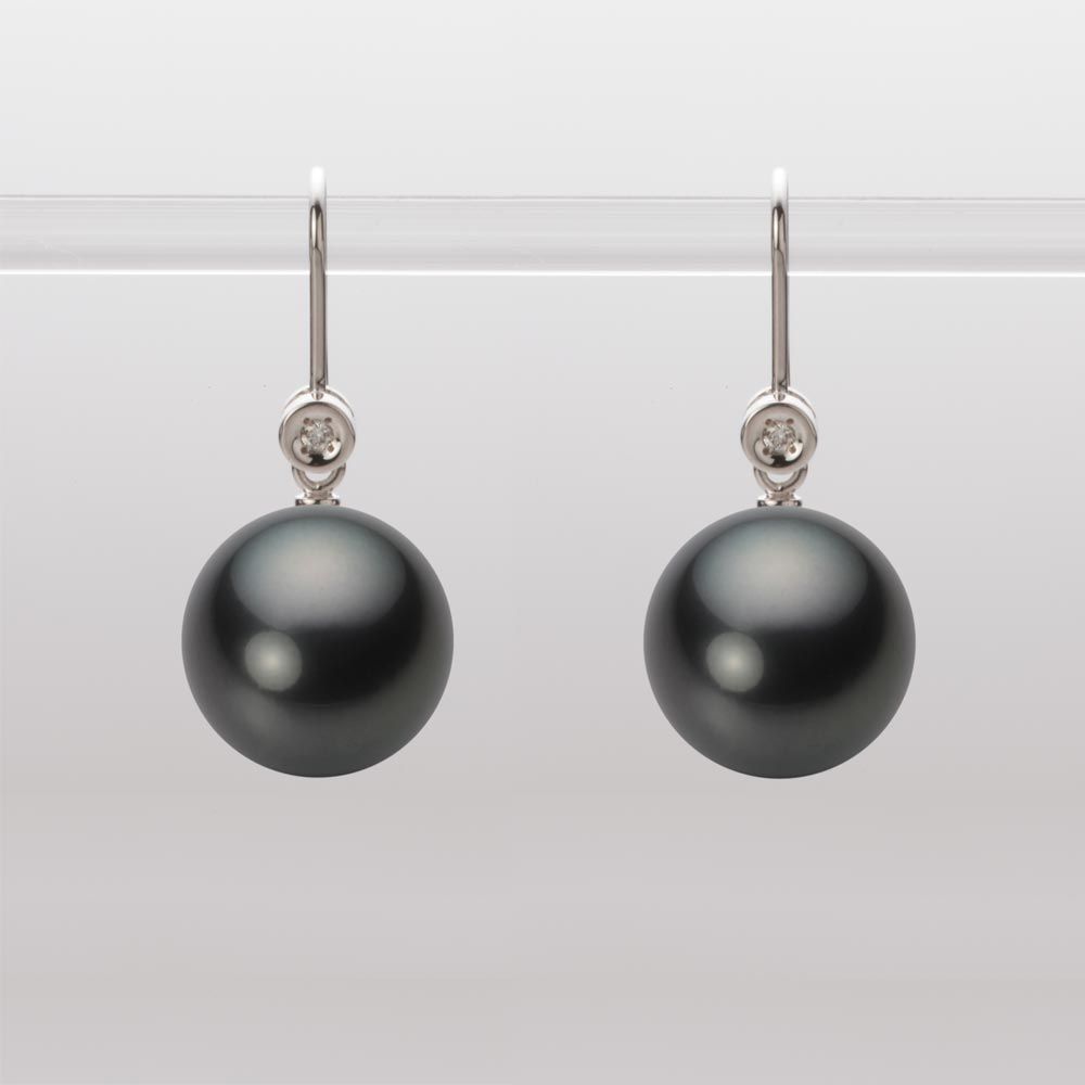 11.0mm 黒蝶真珠ピアス