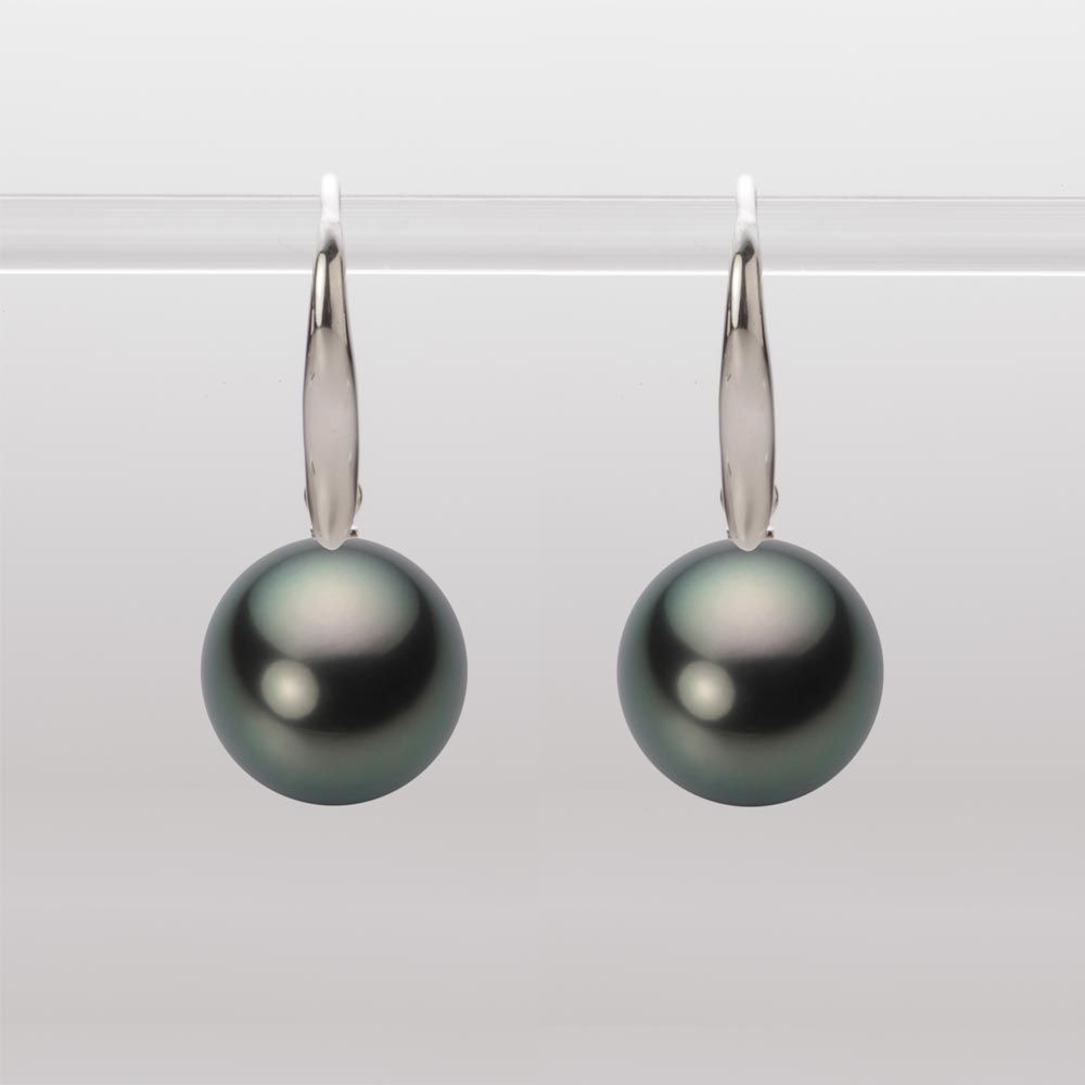 11.0mm 黒蝶真珠ピアス