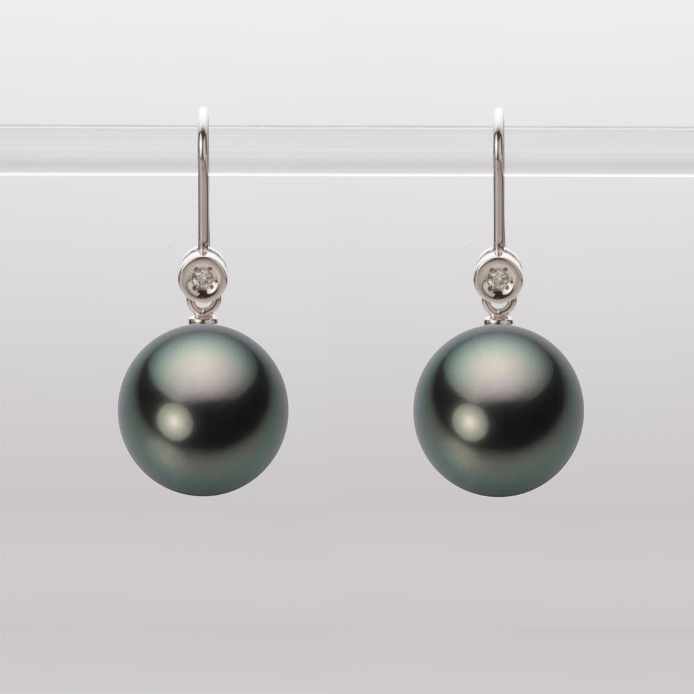 11.0mm 黒蝶真珠ピアス