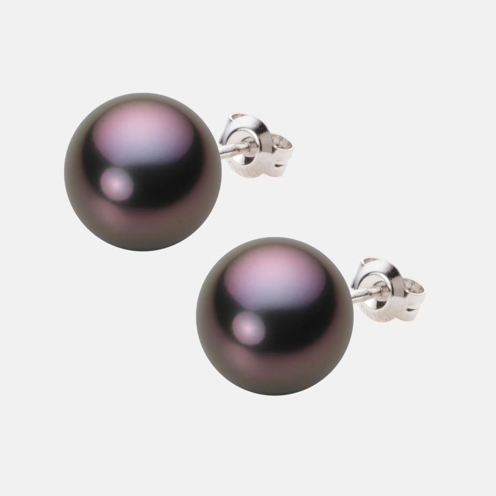 11.0mm 黒蝶真珠ピアス